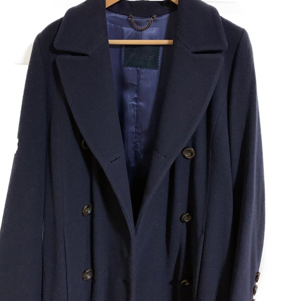 Vintage Woman Wool Long Coat, Finland - Picture 5 of 6